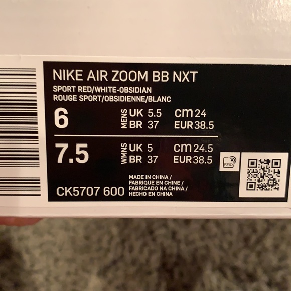 NEW Youth 6 Women’s 7.5 NIKE AIR ZOOM BB NXT - Picture 7 of 8